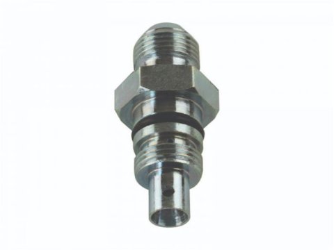 PSC Flow Control Valves SF29 Valve, 16mm x 1.5 O-ring to -8 AN, steel, Gold Iridited, CBR, CBX,TC Series, 0.170 in. Orifice, Each