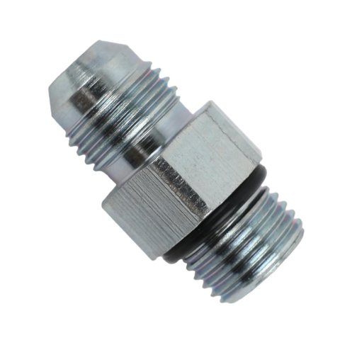 PSC Hydraulic Adapter Fittings H6400-6-6 Fitting, Straight, -6 AN Male Threads, 9/16-18 in. Male O-ring, Steel, Natural, Each