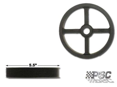 PSC Underdrive Serpentine Pulley Kits for 1997-2006 WRANGLER - PP2402 Power Steering Pulley, GM Type 2, TC Series, Underdrive, Serpentine, Billet Aluminum, Black Powdercoated, 5.500 in. O.D., 0.660 in. I.D., Jeep, Each