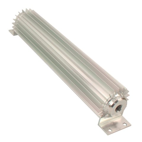 PSC Fluid Cooler Kits CK100-6 Coolers, Power Steering, Heat Sink, -6 AN Fittings, Hose, Clamps, Hardware, Aluminum, 16.00 in. Length, Single Pass, Each