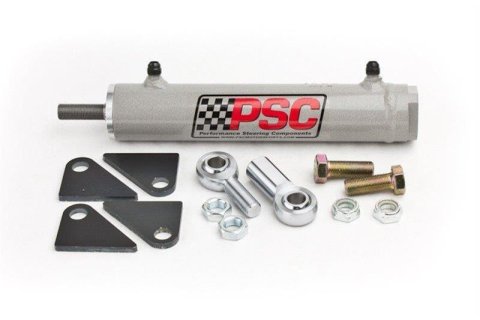 PSC Replacement Steering Cylinders SC2222K Hydraulic Kit Components, Cylinder, Single End, 1.75 in. Bore, 6.75 in. Stroke, Rod Ends, Mounting Tabs, Hardware, Kit