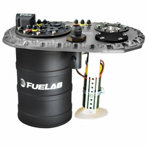 FUELAB Titanium Quick Service Surge Tanks 62711-1 Fuelab Tank Fuel Pump, Lift Pump, Dual 340 LPH, Up To 1500 HP, Mounting Bracket, Hardware, Gasket, Each