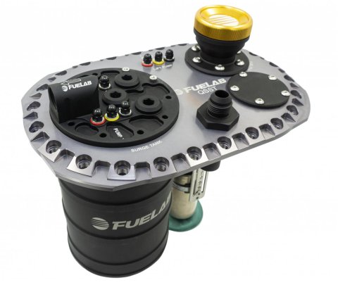 FUELAB Titanium Quick Service Surge Tanks 62712-5 Fuelab Tank Fuel Pump, 500 LPH Lift Pump, Twin Screw Brushless 600 LPH, 1600 HP,Mounting Bracket, Hardware, Gasket, Each