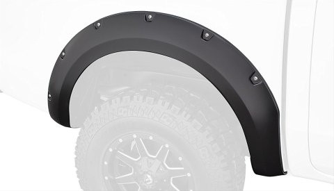 Bushwacker Pocket-Style Fender Flares 20090-02 Flares, Pocket Style, Rear, Dura-Flex Thermoplastic, Black, Ford, Pair