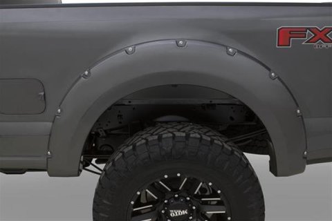 Bushwacker Color-Matching Pocket Style Fender Flares 20945-62 Flares, Style, Front/Rear, Dura-Flex Thermoplastic, Ingot Silver, Ford, Set of 4