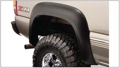 Bushwacker Extend-A-Fender Flares 40104-02 Fender Flares, Extend-A-Fender, Rear, Black, Dura-Flex Thermoplastic, GMC, Pair