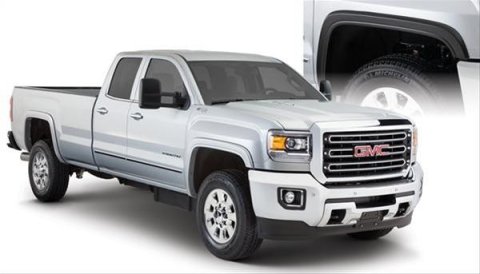 Bushwacker OE-Style Fender Flares 40965-02 Flares, OE Style, Front/Rear, Black, Dura-Flex Thermoplastic, GMC, Set of 4