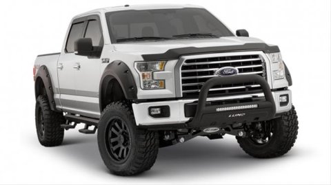 Bushwacker Pocket-Style Fender Flares 20099-02 Flares, Pocket Style, Front, Dura-Flex Thermoplastic, Matte Black, Ford, Pair