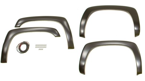 Bushwacker OE-Style Fender Flares 40907-02 Flares, OE Style, Front and Rear, Black, Dura-Flex Thermoplastic, Chevy, GMC, Set of 4