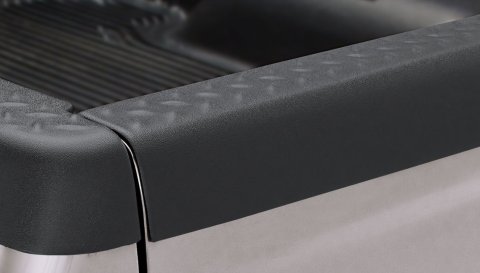 Bushwacker Tailgate Caps 59506 Cap, Plastic, Black, Diamond Plate Style, Dodge, Each
