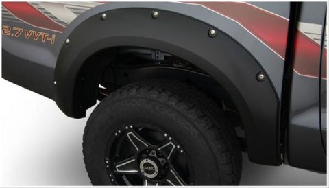 Bushwacker Pocket-Style Fender Flares 31082-02 Flares, Pocket Style, Rear, Black, Dura-Flex Thermoplastic, Toyota, Pair