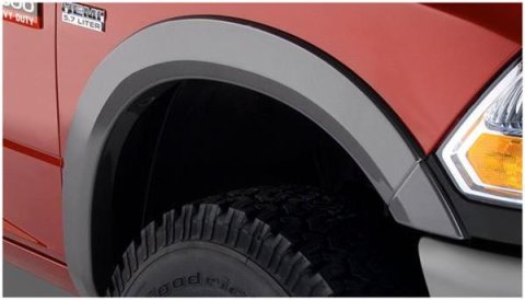Bushwacker Color-Matching OE-Style Fender Flares for 2016-2018 2500, 3500 - 50917-15 Flares, OE-Style, Front and Rear, Dura-Flex Thermoplastic, Bright White, 0.500 in. Flare Width, Dually, Ram, Set of 4