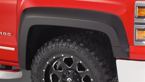 Bushwacker Extend-A-Fender Flares for 2019-2021 SILVERADO 1500, 2022 1500 LTD - 40155-02 Fender Flares, Extend-A-Fender, Front, Black, Dura-Flex Thermoplastic, Chevy, Pair