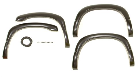 Bushwacker OE-Style Fender Flares 50905-02 Flares, OE Style, Front, Rear, Black, Dura-Flex Thermoplastic, Dodge, Set of 4