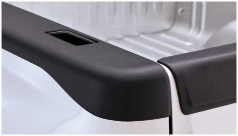 Bushwacker Ultimate Bed Rail Caps 48527 Caps, Ultimate, Smooth, Plastic, Matte Black, Stake Hole Pockets, GMC, Pair
