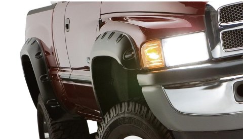 Bushwacker Pocket-Style Fender Flares 40909-64 Flares, Pocket Style, Front, Rear, White Frost Tricoat, Dura-Flex Thermoplastic, GMC, Sierra 1500, Set of 4