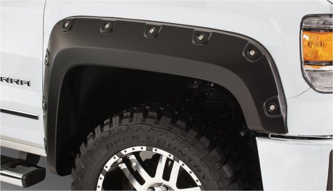 Bushwacker BOSS Pocket-Style Fender Flares 40940-02 Flares, Pocket Style, Front and Rear, Black, Dura-Flex Thermoplastic, GMC, Set of 4