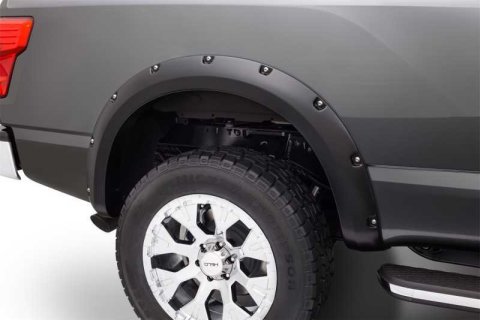 Bushwacker Pocket-Style Fender Flares 70014-02 Flares, Pocket Style, Rear, Black, Dura-Flex Thermoplastic, Nissan, Pair