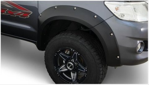 Bushwacker Pocket-Style Fender Flares 31081-02 Flares, Pocket Style, Front, Black, Dura-Flex Thermoplastic, Toyota, Pair