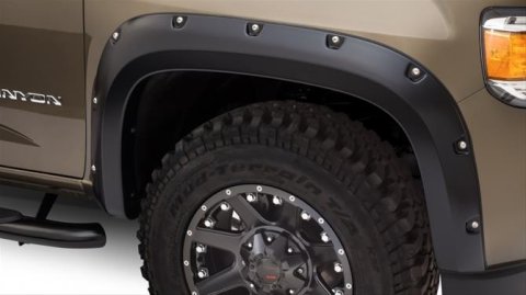 Bushwacker Pocket-Style Fender Flares 40141-02 Flares, Pocket Style, Front, Dura-Flex Thermoplastic, Black, GMC, Pair