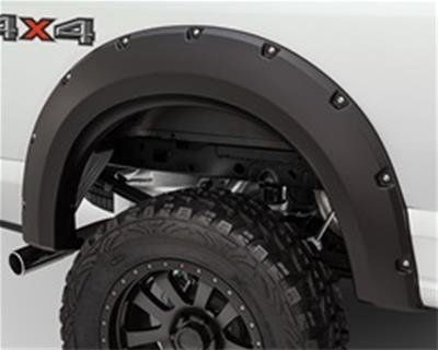 Bushwacker Max Coverage Pocket Style Fender Flares 40090-02 Flares, Style, Rear, Dura-Flex Thermoplastic, Black, Chevy, Pair