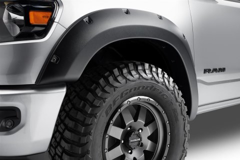 Bushwacker Forge Fender Flares 58131-08 Flares, Style, Front and Rear, Textured Black, Dura-Flex Thermoplastic, Ram, Set of 4