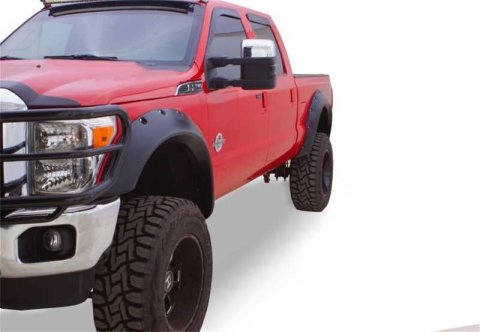 Bushwacker Cut-Out Fender Flares 20101-02 Flares, Cut-Out, Front, Black, Dura-Flex Thermoplastic, Ford, Pair