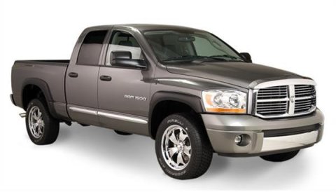 Bushwacker OE-Style Fender Flares 50062-02 Flares, OE-Style, Rear, Dura-Flex Thermoplastic, Black, 2.600 in. Flare Width, Ram, Pair