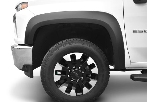 Bushwacker Extend-A-Fender Flares 40163-02 Fender Flares, Extend-A-Fender, Front, Black, Dura-Flex Thermoplastic, Chevrolet, Pair