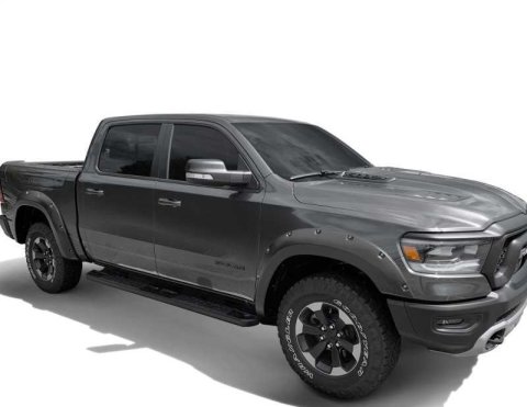 Bushwacker Pocket-Style Fender Flares 50936-02 Flares, Pocket-Style, Front and Rear, Matte Black, Dura-Flex Thermoplastic, Ram, Set of 4