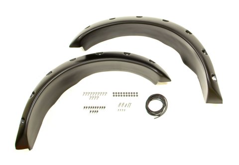 Bushwacker Cut-Out Fender Flares 20043-02 Flares, Cut-Out, Front, Black, Dura-Flex Thermoplastic, Ford, Pair