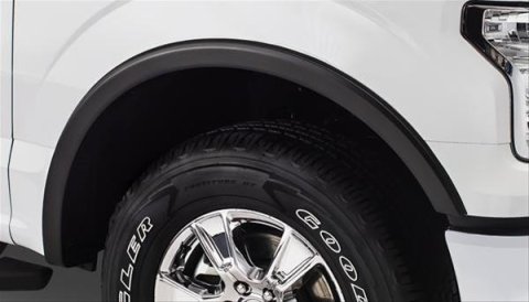Bushwacker OE-Style Fender Flares for 2015-2017 F-150 - 20095-02 Flares, OE Style, Front, Black, Dura-Flex Thermoplastic, Ford, Pair