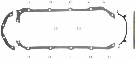 Fel-Pro Performance Oil Pan Gaskets 1814 Gasket, Multi-Piece, Rubber-Coated Fiber, Pontiac, 326-455, Kit