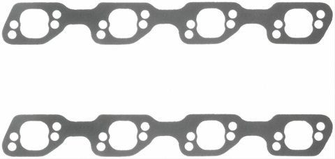 Fel-Pro Performance Exhaust Header Gasket Sets 1486 Gaskets, Header, Steel Core Laminate, Dual Bolt Pattern Splayed Port, Ford, Small Block, Set