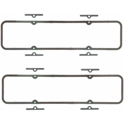 Fel-Pro PermaDryPlus Valve Cover Gaskets VS 12869 T Gaskets, PermaDryPlus, Embossed Shim with Precision Rubber Coating, Chevy, Small Block, Pair