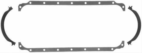 Fel-Pro Performance Oil Pan Gaskets 1806 Gasket, Multi-Piece, Rubber-Coated Fiber, Dodge, Plymouth, 273, 318, 340, Kit