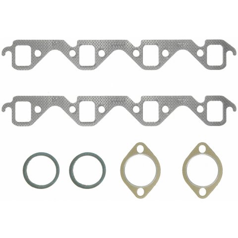 Fel-Pro Exhaust Manifold Gaskets MS 90000 Gaskets, Header, Steel Core Laminate, Stock Port, Ford, Small Block, Pair