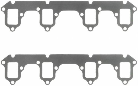 Fel-Pro Performance Exhaust Header Gasket Sets 1442 Gaskets, Header, Steel Core Laminate, Rectangular Port, Ford, Big Block FE, 16-Bolt, Set