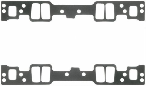 Fel-Pro Performance Intake Manifold Gasket Sets 1255 Gaskets, Manifold, Intake, Composite, 2.110 in. x 1.08 in. Port, .120 in. Thick, Chevy, Dual Bolt Pattern, Set