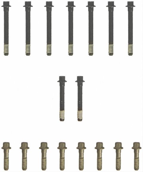 Fel-Pro Headbolt Kits ES 72856 Cylinder Head Bolts, Hex Head, Chevy, Small Block, 1-Head, Kit