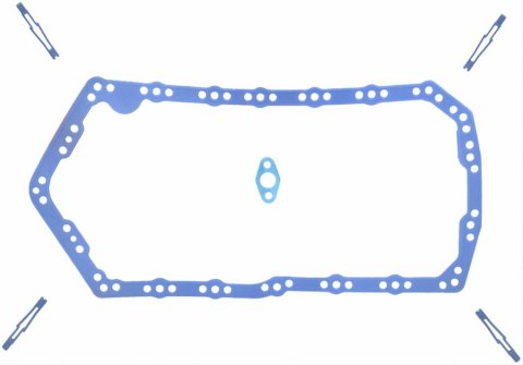Fel-Pro Oil Pan Gaskets OS 30521 R Gasket, Multi-Piece, Rubber, Buick, Chevy, GMC, Oldsmobile, Pontiac, 3.8L, V6, Each
