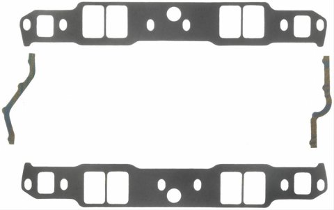 Fel-Pro Performance Intake Manifold Gasket Sets 1263 Gaskets, Manifold, Intake, 18 Degree, 2.02 in. x 1.31 in. Port, .060 in. Thick, Chevy, Small Block, Set