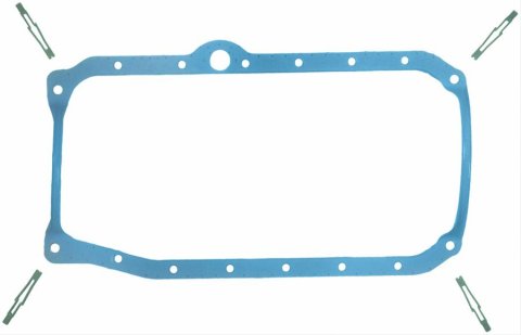 Fel-Pro Oil Pan Gaskets OS 34502 R Gasket, Multi-Piece, Rubber, Chevy, GMC/Oldsmobile, Pontiac, 4.3L, V6, Each