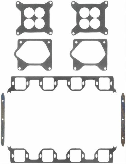 Fel-Pro Intake Manifold Gaskets MS 90007 Gaskets, Replacement, Stock Port Style, Dodge, Monteverdi, Plymouth, 426 Mopar Hemi, Set