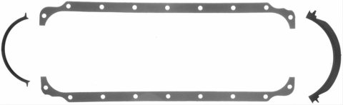 Fel-Pro Performance Oil Pan Gaskets 1807 Gasket, Multi-Piece, Rubber-Coated Fiber, Chrysler, Dodge, Plymouth, 360, Kit