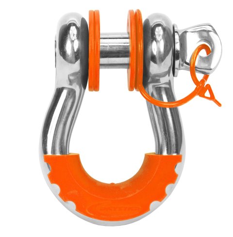 Daystar D-Ring Isolators KU70060FA Isolators, Locking Washers, Polyurethane, Fluorescent Orange, 3/4 in. Shackles, Kit