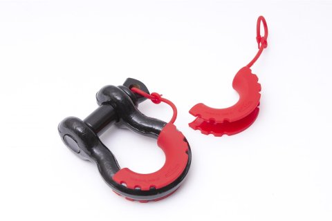Daystar D-Ring Isolators KU70062RE Locking Isolators, Polyurethane, Red, 7/8 in. Shackles, Pair