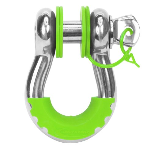 Daystar D-Ring Isolators KU70060FG Isolators, Locking Washers, Polyurethane, Fluorescent Green, 3/4 in. Shackles, Kit