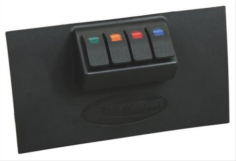 Daystar Lower Dash Switch Panels KJ71040BK Panel, Rocker Pod, Four Switches, Plastic, Black, Jeep, Each
