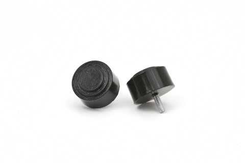 Daystar Polyurethane Bump Stops KU09041BK Stop, Polyurethane, Black, Round, 1.375 in. Height, 3/8 in. Stud Mount, Pair